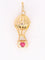 Pendentif Pendentif charm montgolfière en or jaune 18k et pierre rouge 58 Facettes 1CA0000005/3