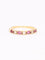Bague 51 Alliance - Demi-alliance en or jaune 18 carats, diamants et tourmalines roses 58 Facettes 1186.2