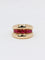 Bague 52 Bague jonc vintage en or jaune 18k et rubis synthétiques calibrés 58 Facettes 1049.2