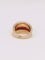 Bague 52 Bague jonc vintage en or jaune 18k et rubis synthétiques calibrés 58 Facettes 1049.2