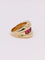 Bague 52 Bague jonc vintage en or jaune 18k et rubis synthétiques calibrés 58 Facettes 1049.2