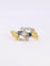 Bague 54 Bague Art nouveau trilogie en or jaune 18 carats, saphirs et diamants 58 Facettes 1076.2