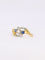 Bague 54 Bague Art nouveau trilogie en or jaune 18 carats, saphirs et diamants 58 Facettes 1076.2