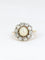 Bague 55.5 Bague marguerite en or jaune et argent avec diamants et perle fine 58 Facettes 685