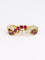 Bague 52 Bague vintage torsadée en or jaune 18 carats, diamants et rubis 58 Facettes 825