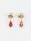Boucles d'oreilles Boucles d’oreilles vintage en or 18k et tourmalines roses 58 Facettes 666
