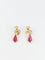 Boucles d'oreilles Boucles d’oreilles vintage en or 18k et tourmalines roses 58 Facettes 666