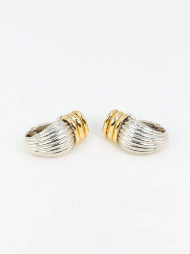 Boucles d'oreilles OJ PERRIN - Boucles d’oreilles godronnées en or jaune 18k et argent 58 Facettes 416
