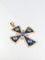 Pendentif Pendentif croix pectorale en or jaune 18k, émail et cabochons de saphirs 58 Facettes 519