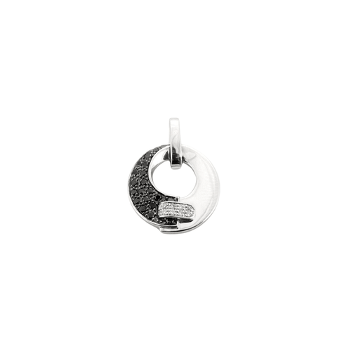 Pendentif Pendentif or blanc diamants et diamants noirs 58 Facettes 340844