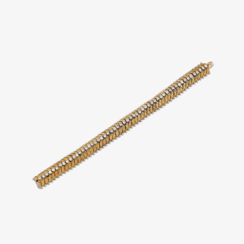 Bracelet Tiffany & Co. New York - Bracelet en or jaune et blanc 18 ct, diamants 58 Facettes 22752
