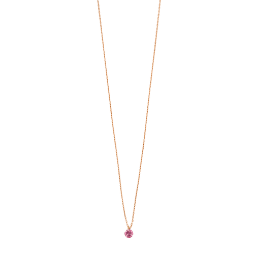 Collier Collier or rose La Brune et La Blonde rubis 58 Facettes 43155