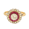 Bague 59 Bague or jaune, rubis calibrés et diamants 58 Facettes DV0777-5-59-2