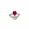 Bague 53 Bague Toi & Moi victorienne en or 18 carats, rubis et diamants 58 Facettes