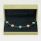 Bracelet Van Cleef & Arpels Vintage Alhambra - Bracelet 5 motifs en or jaune, turquoise et diamants 58 Facettes