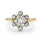 Bague Bague cluster vintage en or jaune et blanc 18 ct et diamants 58 Facettes VI-0026