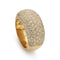 Bague Bague bombée en or jaune 18 ct pavée de diamants 1,55 ct 58 Facettes VI-0030