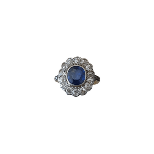Bague 54 Bague Or Jaune Saphir Diamants 58 Facettes 1