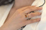 Bague 54 Bague en platine avec topaze naturelle 8,24 ct et diamants 58 Facettes 26070-25649c