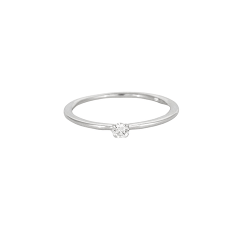 Bague 54 Solitaire en or blanc diamant 58 Facettes 3121288