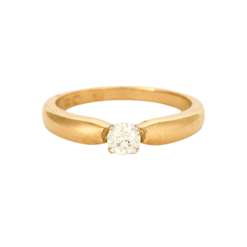 Bague 50 Bague solitaire jonc en or jaune 58 Facettes