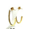 Boucles d'oreilles Boucles d’oreilles demi-créoles en or jaune 750 et saphirs 58 Facettes Z1351384