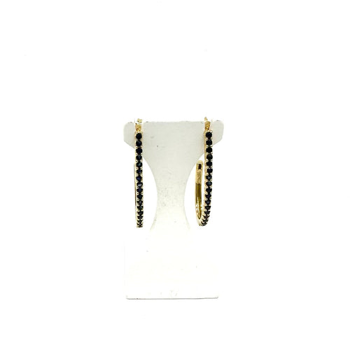 Boucles d'oreilles Boucles d’oreilles demi-créoles en or jaune 750 et saphirs 58 Facettes Z1351384