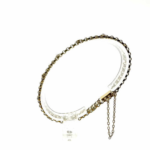 Bracelet Bracelet en or jaune 750 avec saphirs et diamants 58 Facettes Z1351550