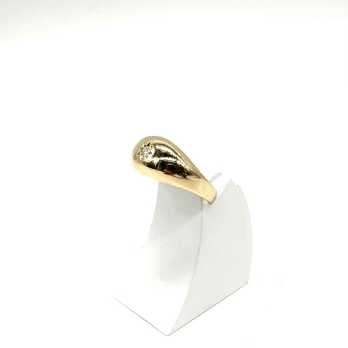 Bague 59 Bague jonc en or jaune 750 avec diamant brillant 58 Facettes Z1351625