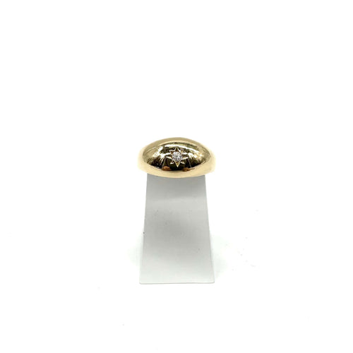 Bague 59 Bague jonc en or jaune 750 avec diamant brillant 58 Facettes Z1351625