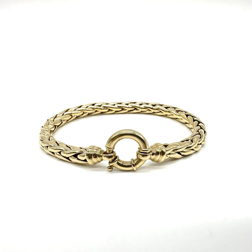 Bracelet Bracelet maille palmier en or jaune 750 avec fermoir bouée 58 Facettes Z1351638