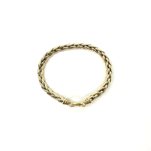 Bracelet Bracelet maille palmier en or jaune 750 avec fermoir bouée 58 Facettes Z1351638