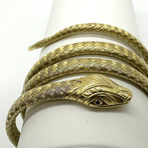 Bracelet Bracelet serpent en or jaune 750 et saphirs 58 Facettes Z1351717