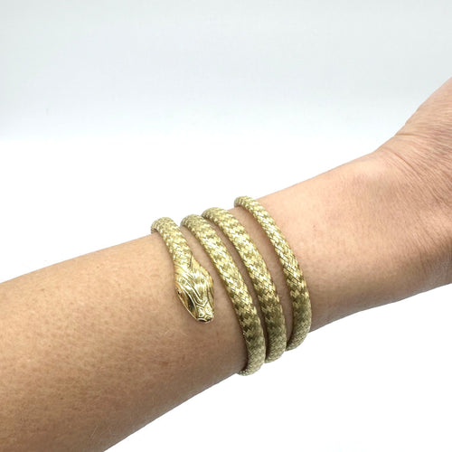Bracelet Bracelet serpent en or jaune 750 et saphirs 58 Facettes Z1351717