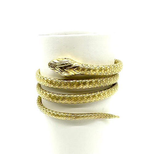 Bracelet Bracelet serpent en or jaune 750 et saphirs 58 Facettes Z1351717