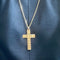 Pendentif Pendentif croix en volume en or jaune 750 58 Facettes Z1351718