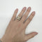 Bague 55 Bague tank en or 750 et platine avec diamants 58 Facettes Z1351852