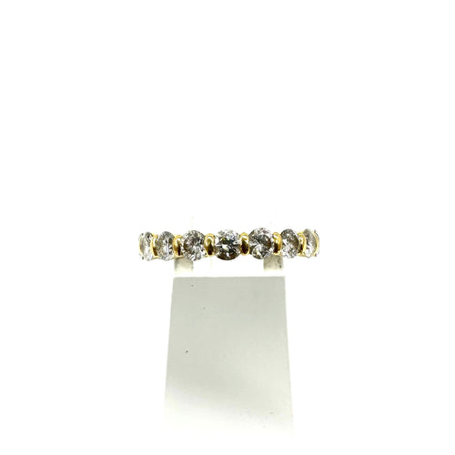 Bague 54 Alliance tour complet en or jaune 18k et diamants 58 Facettes Z15B51149