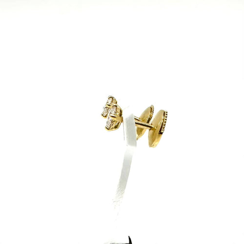 Boucles d'oreilles Boucles d'oreilles puces en or jaune 750 et diamants 0,44 ct 58 Facettes Z15B51370