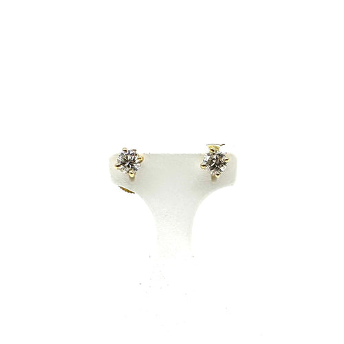 Boucles d'oreilles Boucles d'oreilles puces en or jaune 750 et diamants 0,44 ct 58 Facettes Z15B51370