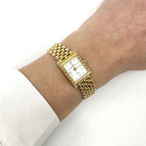 Montre Yonger & Bresson - Montre femme en or jaune 750 et diamants 58 Facettes Z1550059