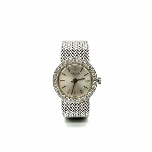 Montre Wyler Vetta - Montre dame en or blanc et diamants 58 Facettes Z15B51433