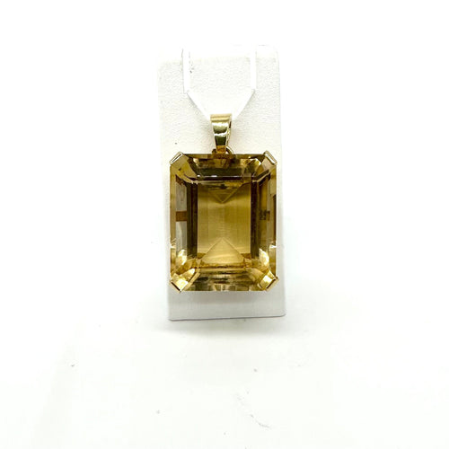 Pendentif Pendentif en or jaune 750 avec citrine 29 ct 58 Facettes Z15B51442