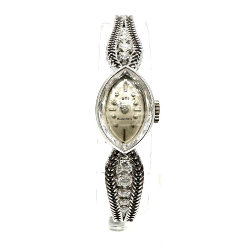 Montre Montre femme en or blanc 750 ornée de diamants (1970) 58 Facettes Z15B51480