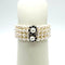 Bracelet Bracelet en or blanc 750 avec perles, saphirs et diamants 58 Facettes Z15B51498