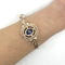 Bracelet Bracelet jonc ancien en or rose 750, diamants et saphir synthétique 58 Facettes Z15B51532