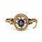 Bracelet Bracelet jonc ancien en or rose 750, diamants et saphir synthétique 58 Facettes Z15B51532