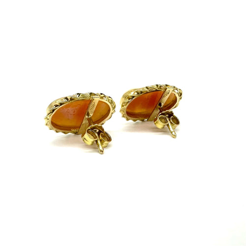 Boucles d'oreilles Boucles d'oreilles camée en or jaune 750 58 Facettes Z15B51541