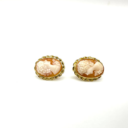 Boucles d'oreilles Boucles d'oreilles camée en or jaune 750 58 Facettes Z15B51541