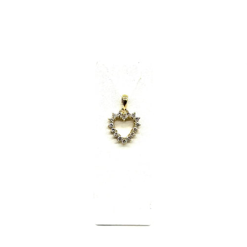 Pendentif Pendentif cœur en or jaune 18 carats et diamants 58 Facettes Z15B51681